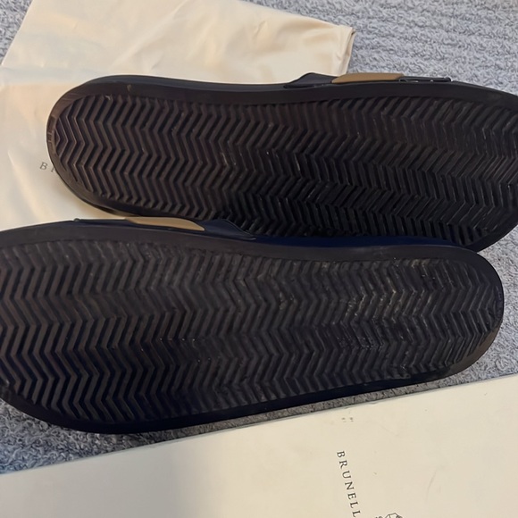 Navy Brunello Cucinelli Slides - Picture 5 of 8